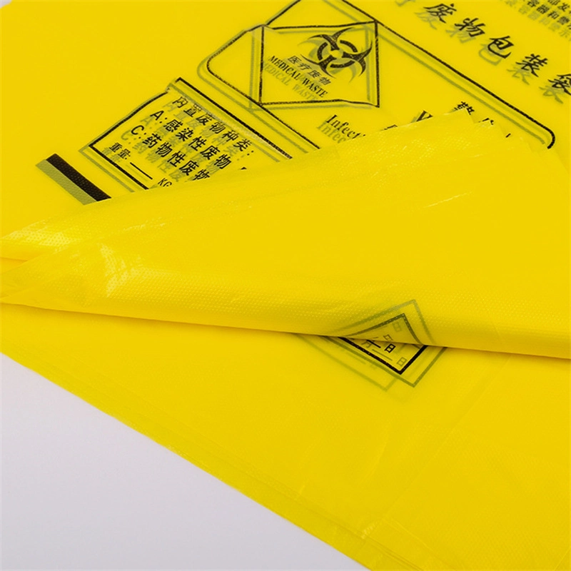 Wholesale High Quality Prevention Biohazard Infectious Medical Waste Bag PE Side Gusset Bag Biodegradable Heat Seal