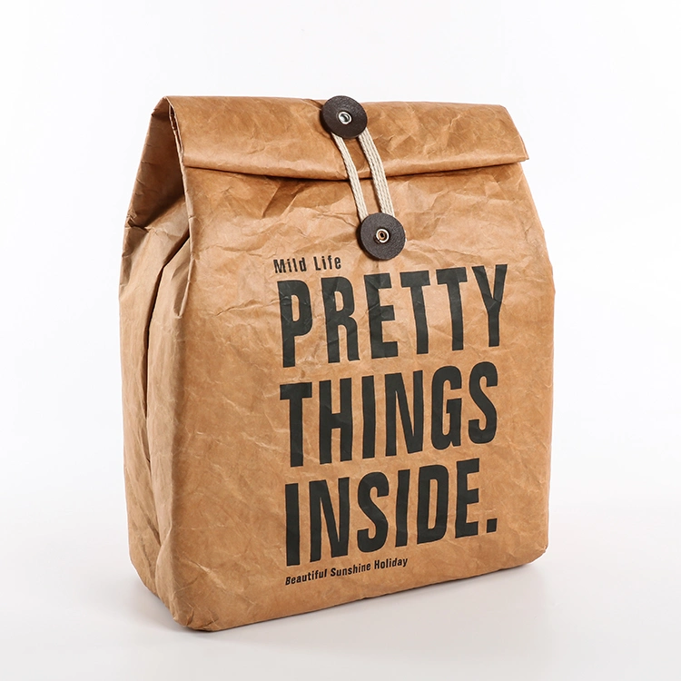 Insulated Paper Bag High Quality Brown Durable Washable Paper Bag Insulated Lunch Cooler Tyvek Bag